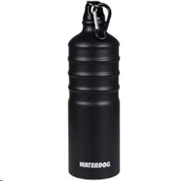 Botella tipo caramañola Waterdog mod. AB1Q100BK 1000cc. negro/mosqueton
