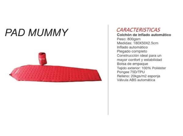 Colchoneta autoinflable Nexxt MUM 2.5 color RED-ROJO
